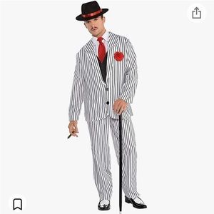 Big Gangsta Gangster Roaring 1920s Costume Men’s 5 Pc Complete Adult